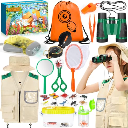 Kit de Exploração POWZOO 21 em 1 (Idade Mínima: 3) POWZOO - Binóculos - exploração, 21 em 1, idade mínima: 3