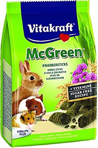 Ração para Roedores VITAKRAFT Mcgreen (500 g) Vitakraft - Alimentos para pequenos animais - 500g, vitaminas, minerais, sem açúcar, sem corantes