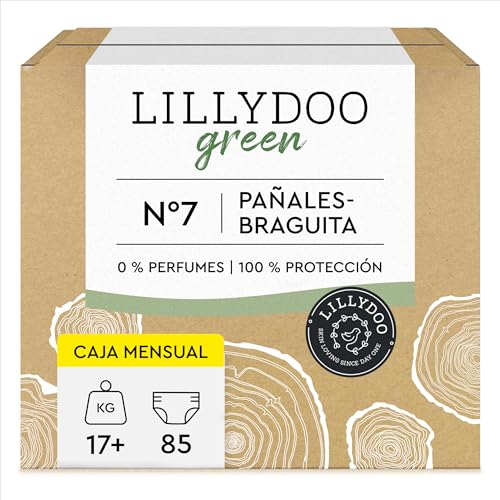 Lillydoos Green Eco-Friendly Disposable Nappies Size 7 (85) LILLYDOO - Roupa interior - ecológicos, reutilizáveis, absorventes, menor plasticamente