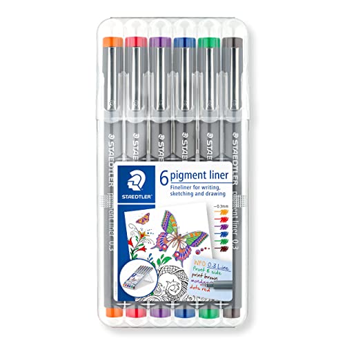 Caneta de Tinta Permanente STAEDTLER 308 SB6 Staedtler - Canetas - tinta pigmentada, ponta metálica, não seca, 18 horas