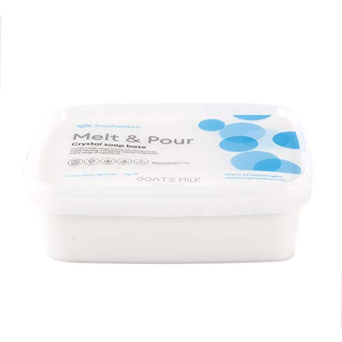 Base para Sabão em Pó com Leite de Cabra 1Kg MELT & POOR Mystic Moments - Banho e corpo - sabão, leite de cabra, 1kg