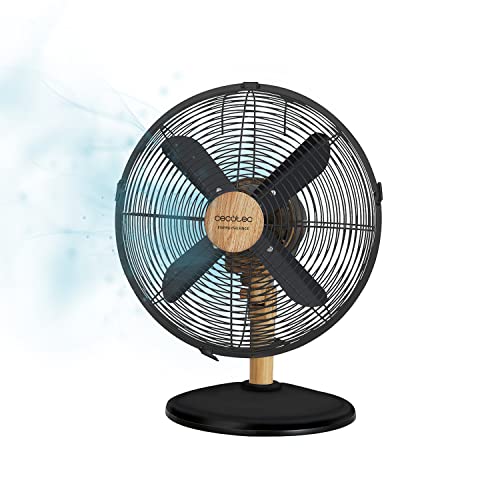 Ventoinha de Mesa CECOTEC ForceSilence 600 WoodDesk Cecotec - Ventiladores - 40W, madeira, 12 polegadas, oscilação, segurança