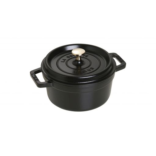 Caçarola Redonda STABU 20cm Preto Mate (Aço Inoxidável) STAUB - Fornos holandeses - 20cm, preto mate, aço inoxidável, antiaderente