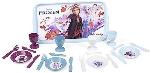 Tábua de Refeição DISNEY Frozen 2 (Idade Mínima Recomendada: 3 anos) Smoby - Cozinhas de brinquedo e alimentos de brincar - frozen 2, 21 acessórios, desenho personagens, copos pratos