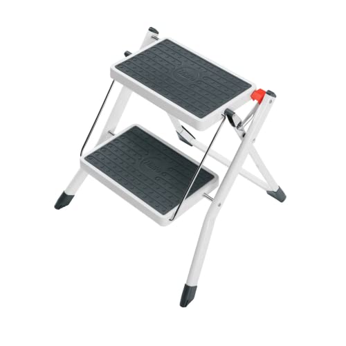 Escada de 2 Passos com Almofada HAILO Branco (225cm) Hailo - Escadas e andaimes - escada, 2 passos, almofada, branco, 22,5cm