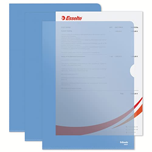 Caixa de Arrumação ESSELTE 54837 Azul (A4) Esselte - Pastas e capas de relatório - plástico transparente, Copy-Safe, abertura superior, abertura lateral