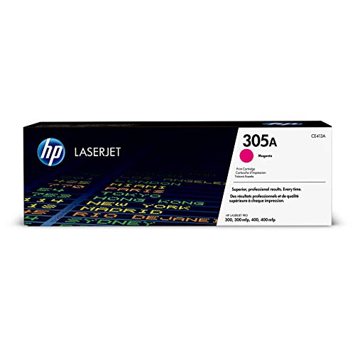 Toner HP 305A Magenta (CE413A - 5500 páginas) HP - Cartuchos de toner e jato de tinta - laser, magenta, 5500 páginas, preto e branco