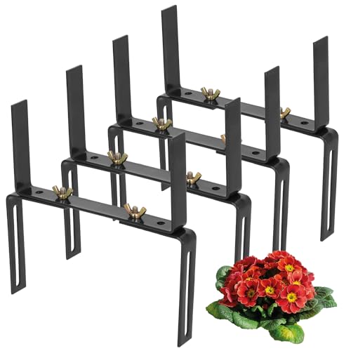 Suporte para Vasos COM-FOUR 4X Antracite com-four - Suportes para plantas - 1,6 cm, ajustável, fácil de montar, revestido