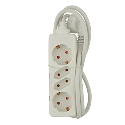 Extensão Elétrica UNITEC (1.5 m - 3 Tomadas) unitec - Fios e cabos elétricos - 3 tomadas, 45 graus, proteção infantil, 250 V