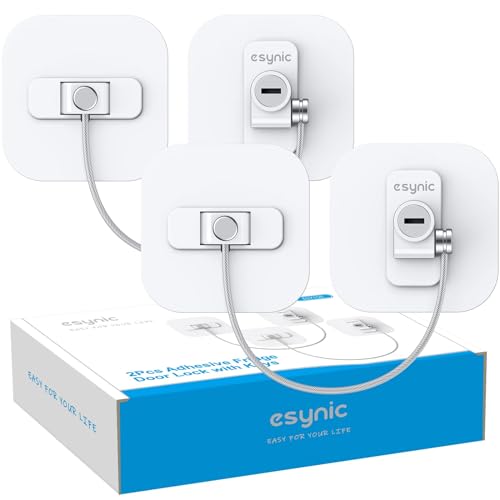Fecho com Chave para Gaveta de Refrigeração ESYNIC 2 Peças eSynic - Travas de segurança para bebê - fecho, chave, gaveta, refrigeração, 2 peças