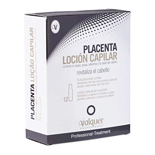 Loção para o Cabelo VALQUER Placenta (12 unidades) VALQUER - Tratamentos para a queda de cabelo - placenta, cabelo, 12 unidades