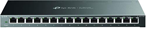 Switch TP-LINK TL-SG116E (16 Portas Gigabit - 1500 Mbps) TP-Link - Concentradores e comutadores - 16 portas, gigabit, 1500 mbps