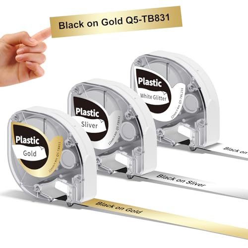 Fita para Etiquetadora PHOMEMO P12/P12-PRO Bekhuz - Fitas de etiquetas e recargas - compatível PHOMEMO P12/P12-PRO, rolos de fita, preto e amarelo