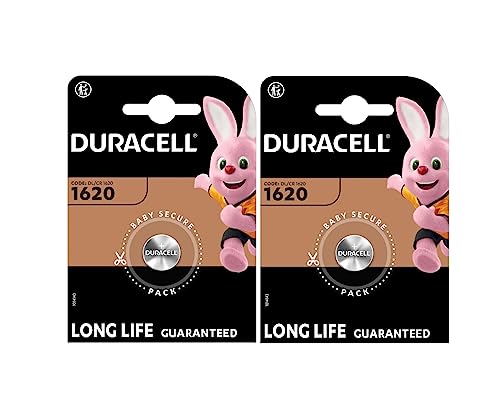Pilha DURACELL CR1620 (2 unidades - Pilhas) Duracell - Baterias - alcalino, botão/moeda, 1,5 V, CR1620, 160 mAh