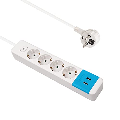 Extensão Elétrica EXTRASTAR 4 tomadas + 2 USB EXTRASTAR - Fios e cabos elétricos - 4 tomadas, 2 usb, 15m, 3680W