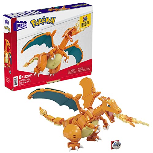 Figura de Ação MEGA BLOKS Mega Bloks Pokémon Glurak (Idade Mínima Recomendada: 6 anos) Mattel - Brinquedos - figura, ação, pokemon, glurak, construção, batalha