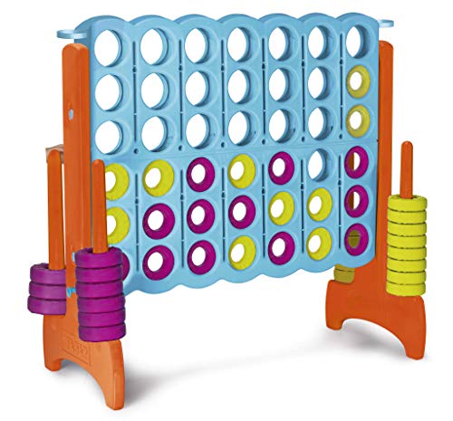 Jogo de Tabuleiro FAMOSA Mega 4 em Linha Gigante FEBER - Jogos - estratégia, família, cores brilhantes, suporte para bebidas