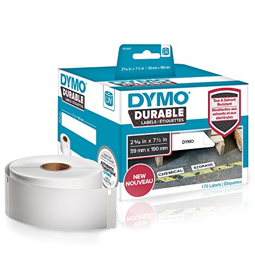 Etiquetas DYMO 1933087 (Classificação e Arquivo) DYMO - Fitas de etiquetas e recargas - branco, etiquetas duráveis, 170 peças, preto