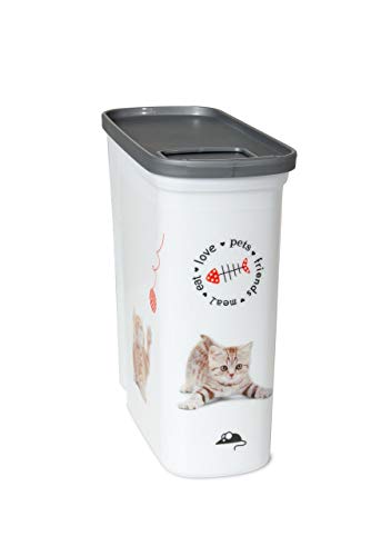Comedouro para Gatos CURVER (Branco - Aço Inoxidável - 3.5 x 9 x 10 cm) Curver - Recipientes de comida para animais de estimação - aço inoxidável, 2L, curvo, aberto