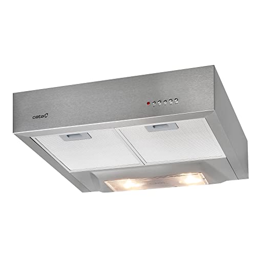 Exaustor CATA S-Box 1301 (450 m3/h - 60 cm - Inox) CATA - Exaustores - 450 m3/h, 60 cm, inox, 2 lâmpadas