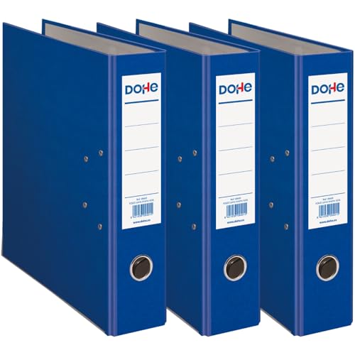 Dossier A4 Ecológico com 2 Argolas Azul (3 Un) DOHE - Pastas Organizadoras - a4, ecológico, argolas, azul