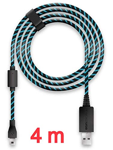 Cabo de Dados LIONCAST (USB A - Micro USB B - 4 m - Azul) Lioncast - Cabos de armazenamento e transferência de dados - usb a, micro-usb b, 4m, azul