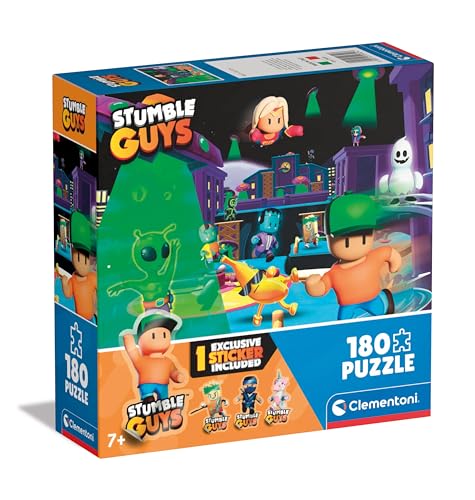 Puzzle CLEMENTONI Guys (Idade Mínima Recomendada: 7 anos - 180 Peças) CLEMENTONI - Jogos - 180 peças, 7 anos, autocolante, stumble guys