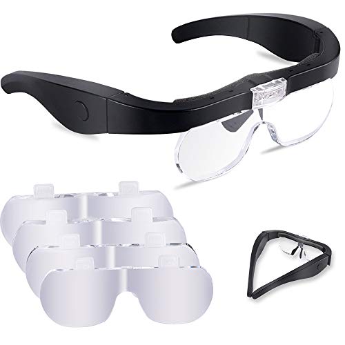 Lupa de Luz com Lente Externa e Suporte para a Cabeça ZQXJXZ - Lupas - luz, lente externa, suporte cabeça