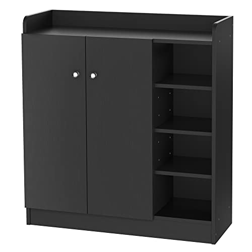 Sapateira HOMCOM 02-0622 Preto (Placa de Partículas - 83 x 30 x 90 cm) HOMCOM - Organizadores e sapateiras - placa de partículas, preto, 2,5 kg, 83x30x90 cm