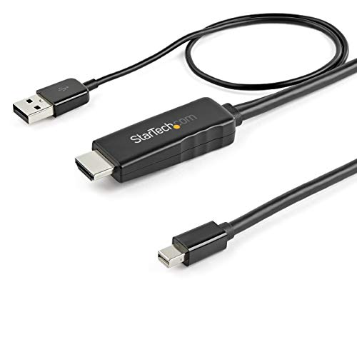 Cabo Adaptador StarTech.com HD2MDPMM2M HDMI Type A (Standard) Mini DisplayPort Preto STARTECH.COM - Cabos - hdmi, mini displayport, preto