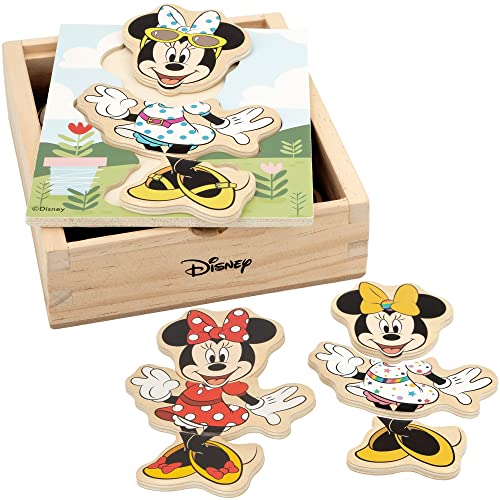 Puzzle WOOMAX Minnie Mouse (Idade Mínima Recomendada: 3 anos) WOOMAX - Jogos - puzzle, madeira, 3 peças, minnie mouse