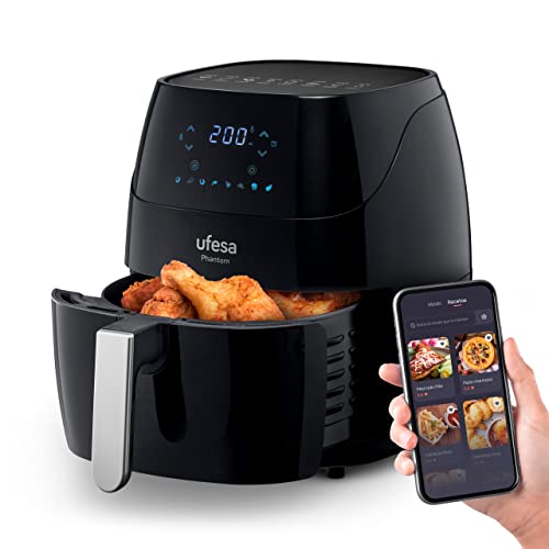 Fritadeira sem Óleo Ufesa Af5000 Phantom | Preto (Pequeno Almoço / Café) Ufesa - Fritadeiras - sem óleo, 1500w, 5l, preto