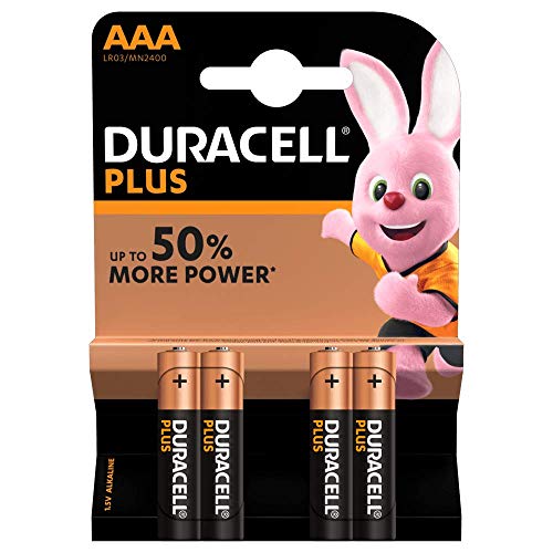 Pilhas DURACELL Plus AAA LR03 (4 unidades) Duracell - Baterias de uso geral - duracell, AAA, lr03, 4 unidades