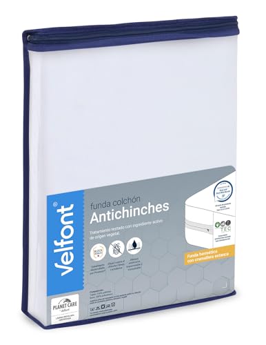 Capa de Colchão VELFONT Anti-Chincha (140x190cm) VELAMEN - Protetores de colchão - anti-chincha, 140x190cm