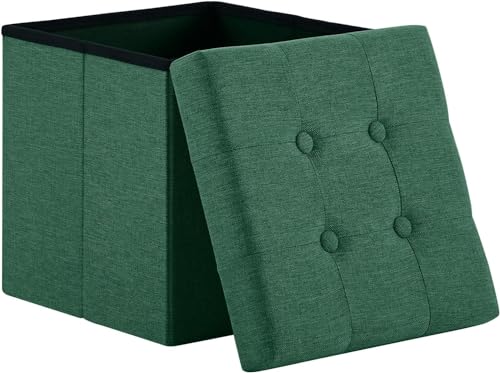 Banco de Madeira com Armário de Arrumação 38X38X38Cm Verde Madera Nieve - Pufes - madeira, armario, arrumação, 38x38x38cm