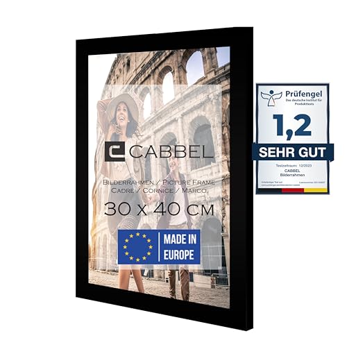 Moldura Digital CABEL 30X40 CM Preto (Material: Mdf - Cristal: Plexiglas) CABBEL - Porta-retratos - 30x40 cm, MDF, plexiglas, elegante