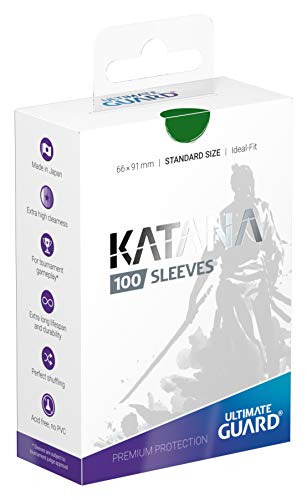 Ultimate Guard Pack de 100 Cartas Katana Sleeve Verde (Jogos) Ultimate Guard - Capas de cartão - pack, 100 cartas, verde