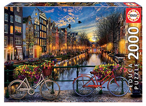 Puzzle EDUCA BORRAS Amsterdam (Idade Mínima: 12 Anos - 2000 Peças) EDUCA - Quebra-cabeças de encaixar - 2000 peças, 12 anos, cartão, cores brilhantes