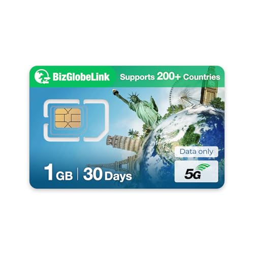 Cartão de Dados EIOTCLUB BizGlobeLink (1 GB) EIOTCLUB TECHNOLOGY CO., LIMITED - Cartões pré-pagos e cartões sim para celular - 1 GB, micro-sim, 5g, 4g, LTE