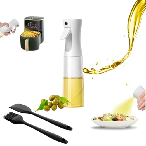 Spray de Óleo para Cozinha 2 em 1 com Escova e Esponja Balú - Dispensadores de óleo e vinagre - spray, óleo, cozinha, escova, esponja