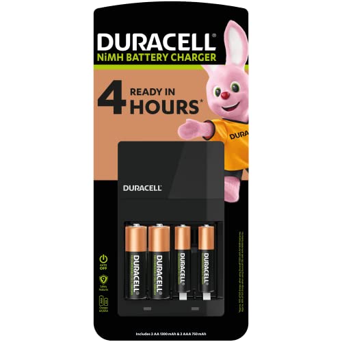 Carregador Bateria DURACELL 4Hr 2AA/AAA Duracell - Carregadores de bateria de uso geral - universal, ni-mh, indicadores, 4 horas