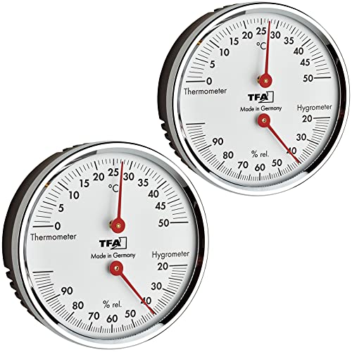Termómetro Higrómetro TFA-Dostmann 45.2041.42 | Prateado TFA-Dostmann - Previsores do tempo e estações - termómetro, higrómetro, prateado