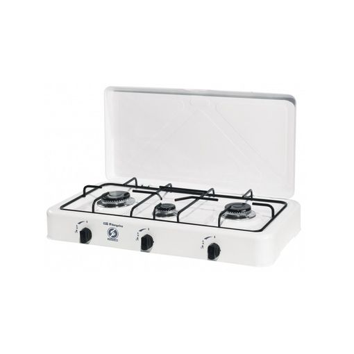 Lareira a Gás ORBEGOZO FO 3450 (1400 W - Branco) Orbegozo - Eletrodomésticos de cozinha - 1400 w, 3 queimadores, regulador, antiderrapantes
