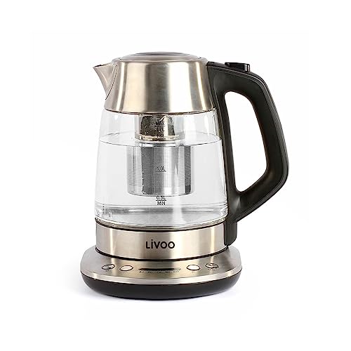 Chaleira Elétrica LIVOO DOD165 (2200 W) LIVOO - Preparadores de chá - 2200 W, sem fios, 1.7 L, tomada EU