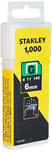 Caixa de Agrafos 1/4 Polegadas 6Mm 1 Tra704T STANLEY - Grampos - agrafa, 1/4 polegadas, 6mm