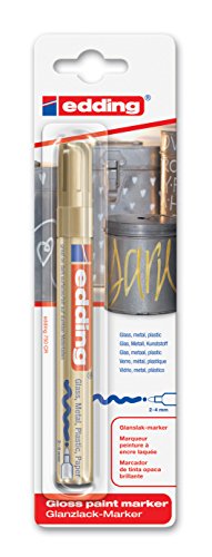 Marcador EDDING Permanente E-750 Dourado (Ponta de 3 a 5 mm) Edding - Marcadores e marcadores de texto - permanente, dourado, 3 a 5 mm