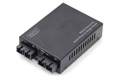 Conversor de vídeo DIGITUS DN-82024 em Preto Digitus - Adaptadores power over ethernet - gigabit ethernet, sc, com fios, preto