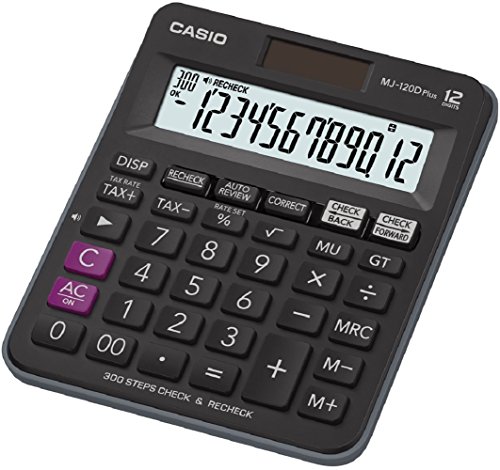 Cassiopeia Mj-120D Plus Desktop Calculadora de Mesa Preto Casio - Calculadoras - calculadora, bateria, solar, portátil