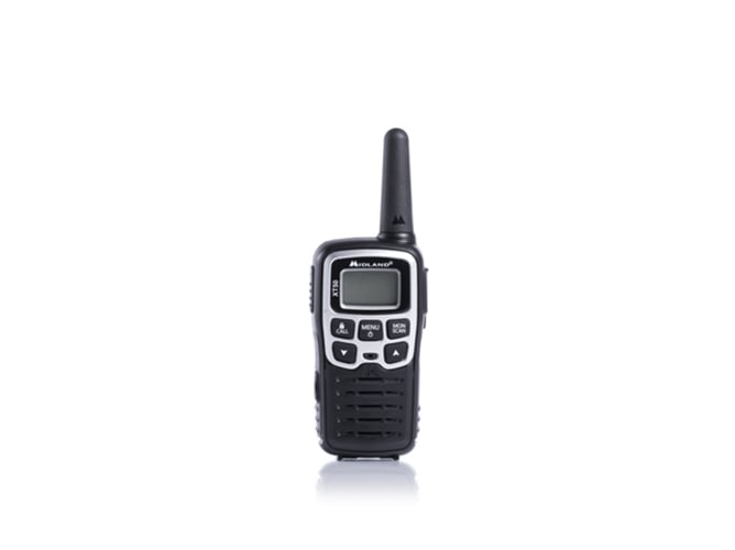 Walkie-talkie MIDLAND XT50 (16 Canais - Até 10 Km - Até 18h - Preto) Midland - Rádios bidirecionais - 16 canais, 10 km, 18h, bateria recarregável