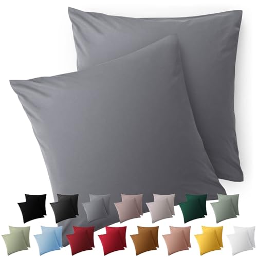 Capa de Almofada BLUMTAL (Cinzento - 80 x 80 cm) Everbrent - Fronhas e almofadas - microfibra, lavável, 80 x 80 cm